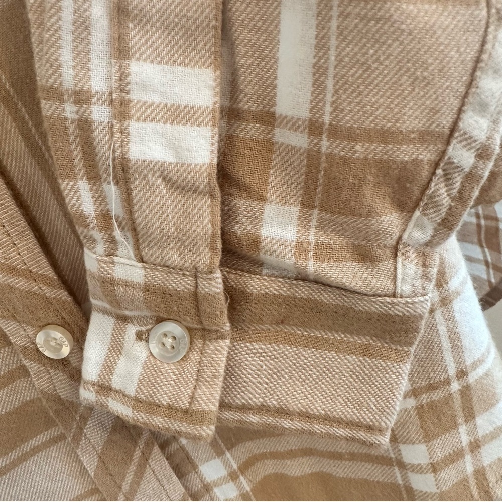 Gap Women's Soft Cotton Relaxed Fit Button Up Flannel Shirt Size‎ Large-New - Picture 4 of 15